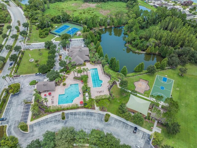 4400 English Turn Way, Wesley Chapel, FL 33543 - bird's eye view of a pool area and a large body of water