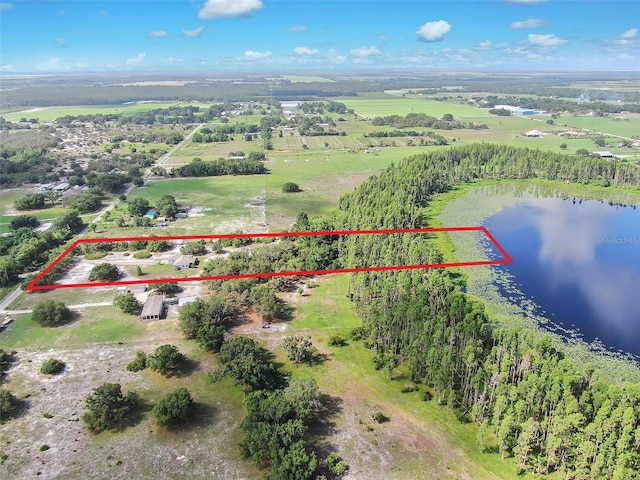 17023 Alderman Turner Rd, Wimauma, FL 33598 - view of rural area featuring a nearby body of water and property parcel outlined