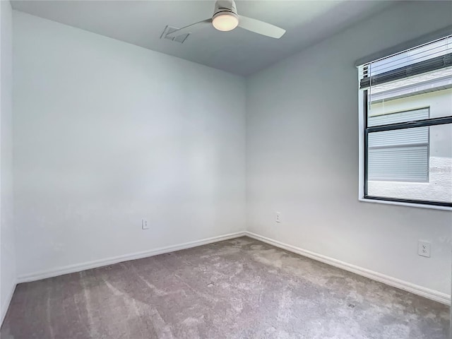 11100 Balfour St, Venice, FL 34293 - carpeted empty room featuring baseboards and ceiling fan