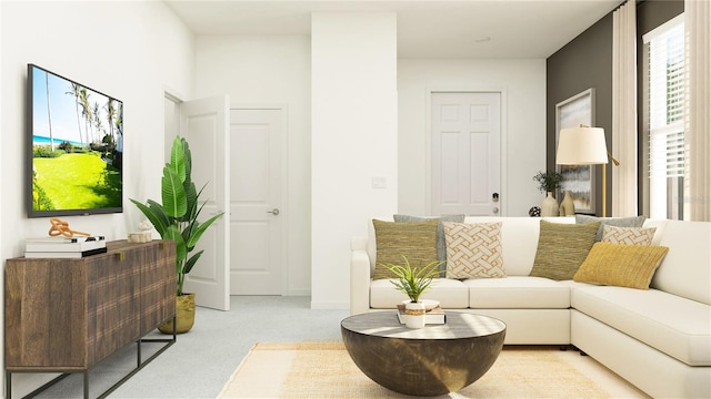10113 Trumpet Honetsuckle Way, San Antonio, FL 33576 - living room with light colored carpet