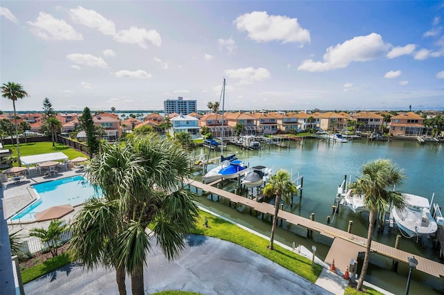 1621 Gulf Blvd Unit 407, Clearwater Beach, FL 33767 - water view with a boat dock and boat lift
