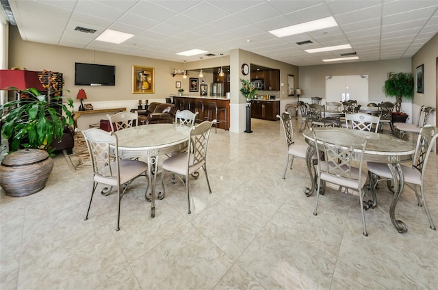 1621 Gulf Blvd Unit 407, Clearwater Beach, FL 33767 - dining room with a paneled ceiling
