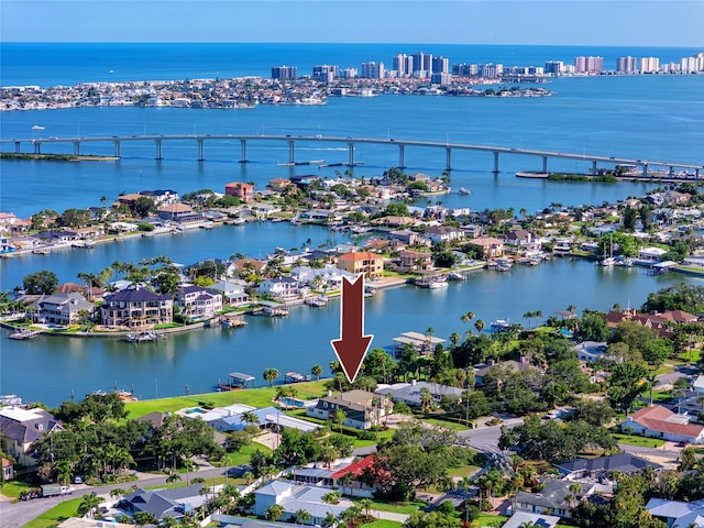 224 Harbor View Ln, Largo, FL 33770 - aerial view of residential area with a notable bridge and a nearby body of water
