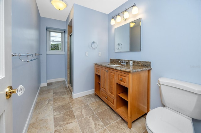 224 Harbor View Ln, Largo, FL 33770 - full bathroom featuring vanity, stone finish floors, and a stall shower