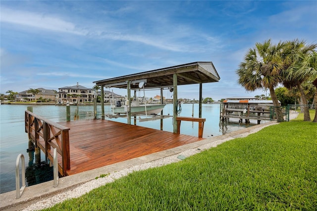 224 Harbor View Ln, Largo, FL 33770 - dock with boat lift and a water view