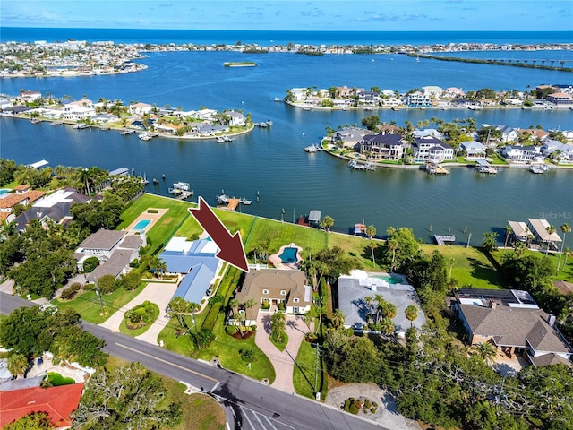 224 Harbor View Ln, Largo, FL 33770 - aerial view of property's location featuring a nearby body of water and nearby suburban area