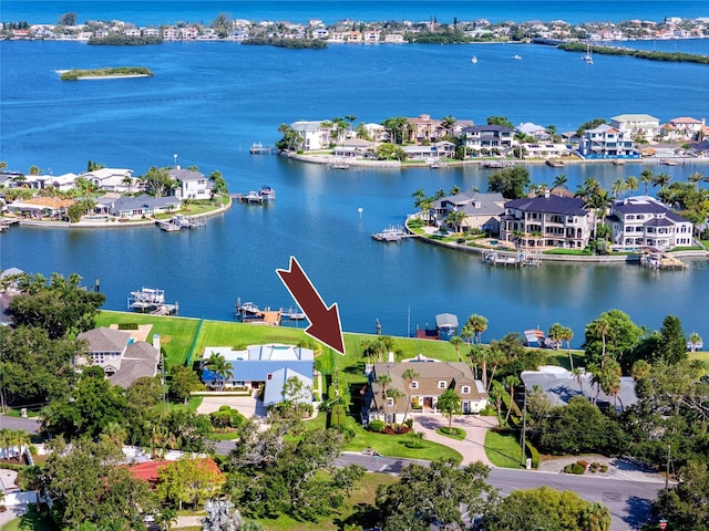 224 Harbor View Ln, Largo, FL 33770 - aerial view of residential area featuring a large body of water