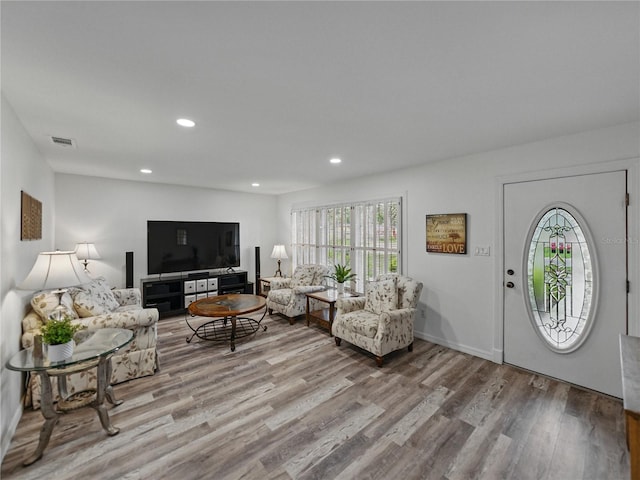 140 Morrow Cir, Brandon, FL 33510 - living room with wood finished floors and recessed lighting