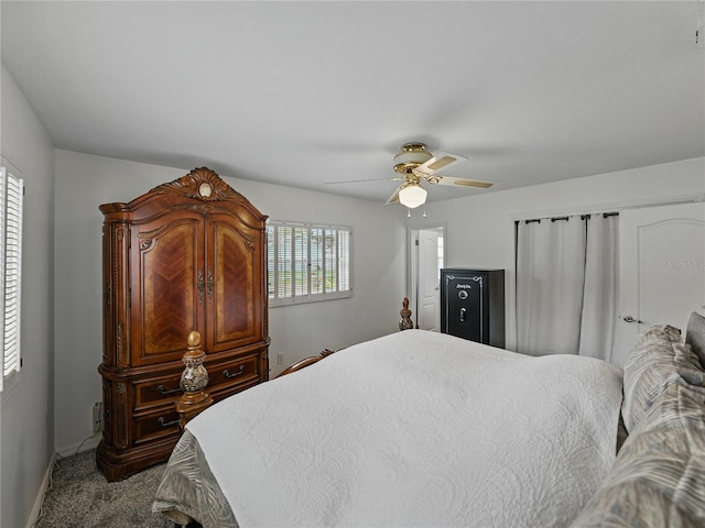 140 Morrow Cir, Brandon, FL 33510 - carpeted bedroom with baseboards and ceiling fan