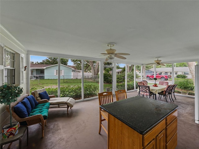 140 Morrow Cir, Brandon, FL 33510 - sunroom / solarium with outdoor dining space and ceiling fan