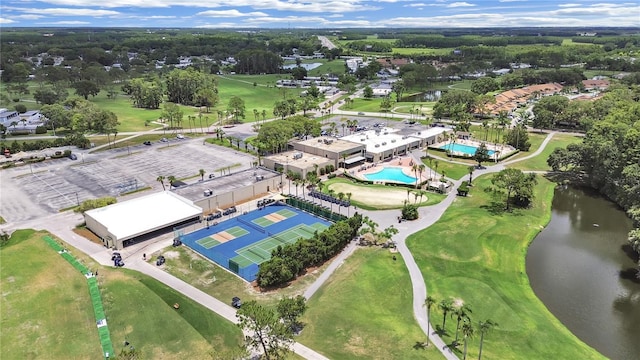 3504 Wedge Way, New Port Richey, FL 34655 - aerial view of property's location with a large body of water and a pool