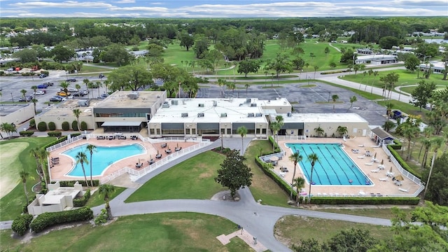 3504 Wedge Way, New Port Richey, FL 34655 - aerial overview of property's location featuring a pool