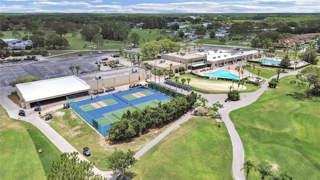 3504 Wedge Way, New Port Richey, FL 34655 - drone / aerial view of a pool area