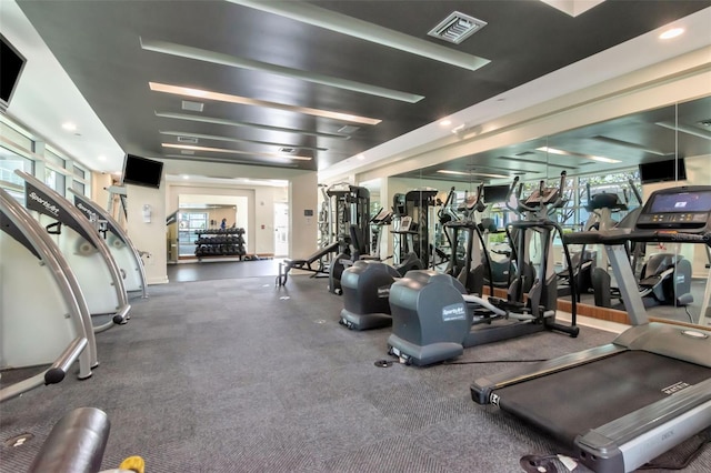 111 N 12th St Unit 1805, Tampa, FL 33602 - gym with plenty of natural light