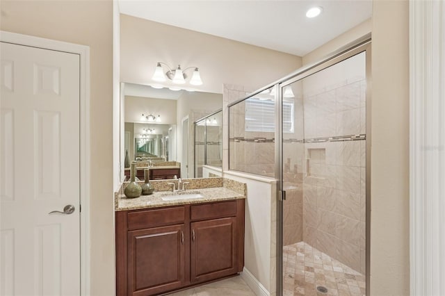 13128 Foxtail Fern Dr, Riverview, FL 33579 - bathroom featuring a shower stall and vanity