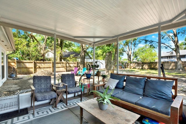 3615 Greatwood Ct, Land O Lakes, FL 34639 - sunroom / solarium featuring an outdoor living space