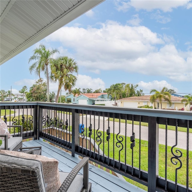 4916 Palmetto Point Dr, Palmetto, FL 34221 - balcony featuring a residential view