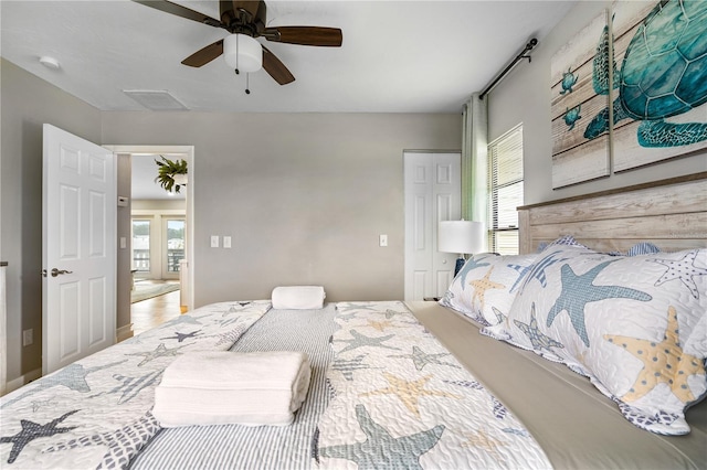 4916 Palmetto Point Dr, Palmetto, FL 34221 - bedroom with ceiling fan