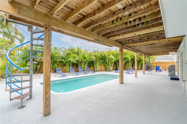 4916 Palmetto Point Dr, Palmetto, FL 34221 - view of pool featuring a patio area and a fenced backyard