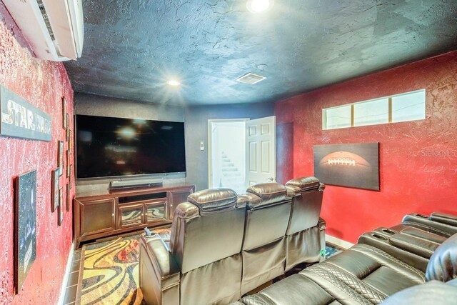 4916 Palmetto Point Dr, Palmetto, FL 34221 - living area with recessed lighting, stairway, and a wall mounted AC