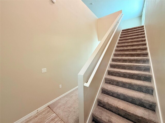 13118 Zolo Springs Cir, Riverview, FL 33579 - stairway featuring wood finished floors and baseboards