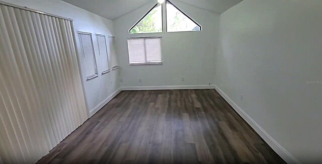 3513 Danny Bryan Blvd, Tampa, FL 33619 - additional living space with dark wood-style floors and vaulted ceiling