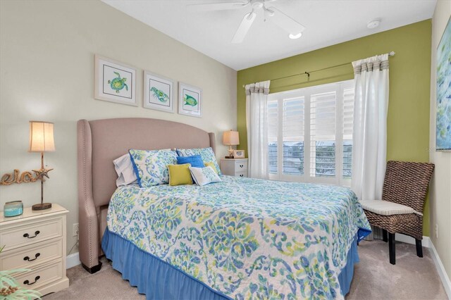 204 Haven Beach Ct, Indian Rocks Beach, FL 33785 - carpeted bedroom featuring baseboards and a ceiling fan