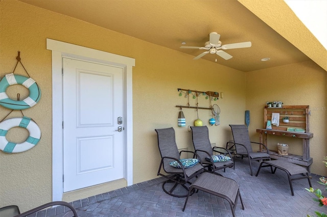 204 Haven Beach Ct, Indian Rocks Beach, FL 33785 - view of patio with ceiling fan