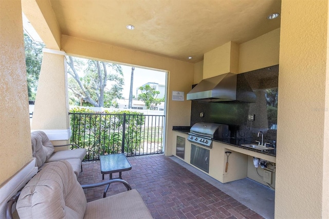 204 Haven Beach Ct, Indian Rocks Beach, FL 33785 - view of patio with a sink and exterior kitchen