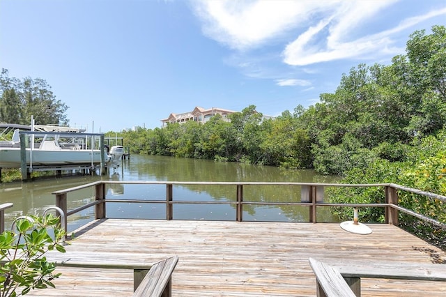 204 Haven Beach Ct, Indian Rocks Beach, FL 33785 - dock with a water view and boat lift