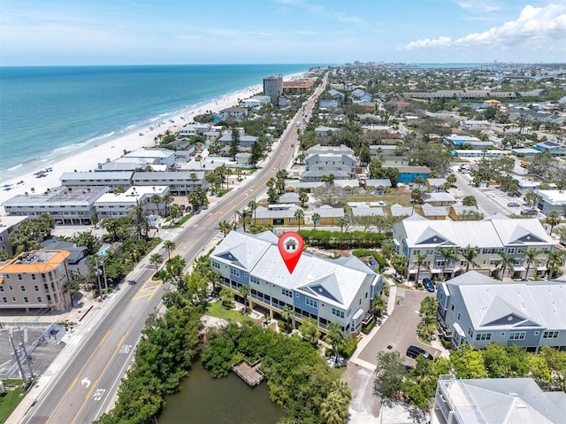 204 Haven Beach Ct, Indian Rocks Beach, FL 33785 - bird's eye view of waterfront with a beach