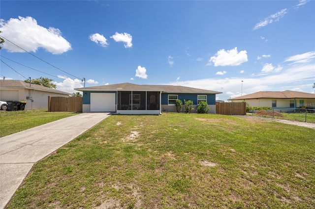 3983 Shay Dr, Bartow, FL 33830 - single story home featuring driveway, an attached garage, and a sunroom