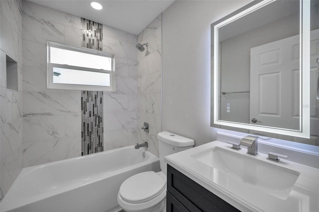 2307 N 47th St, Tampa, FL 33605 - full bath featuring toilet, shower / bathtub combination, and vanity