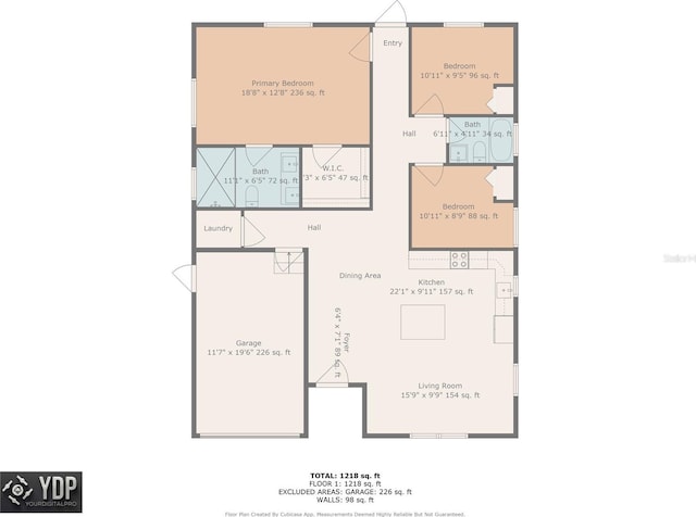 2307 N 47th St, Tampa, FL 33605 - property floor plan