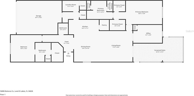 16898 Balance Cv, Land O Lakes, FL 34638 - home floor plan