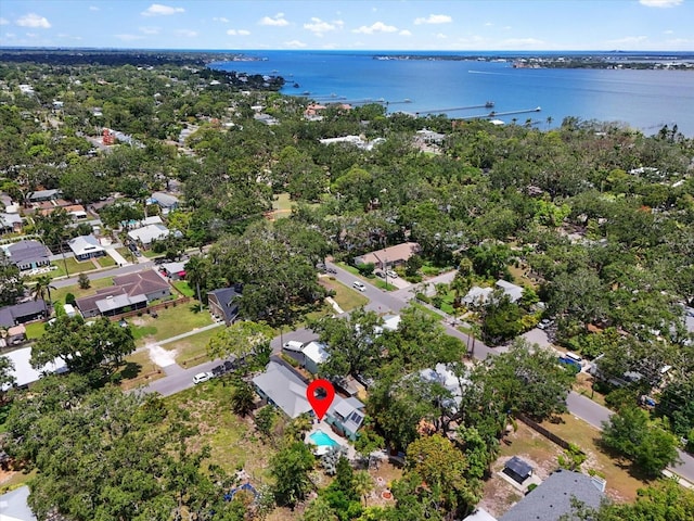 111 29th St W, Bradenton, FL 34205 - aerial view of property and surrounding area featuring a large body of water and nearby suburban area