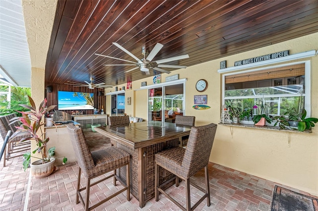 2812 SW 29th Ave, Cape Coral, FL 33914 - view of patio featuring a ceiling fan and exterior kitchen