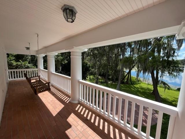 15612 Howell Park Ln, Tampa, FL 33625 - porch with a water view