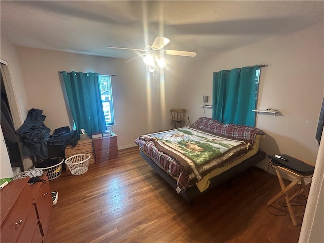 18133 US Highway 41, Spring Hill, FL 34610 - bedroom with wood finished floors and ceiling fan