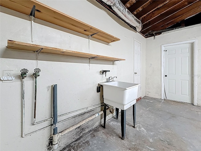 1737 Prince Philip St, Clearwater, FL 33755 - basement with a sink
