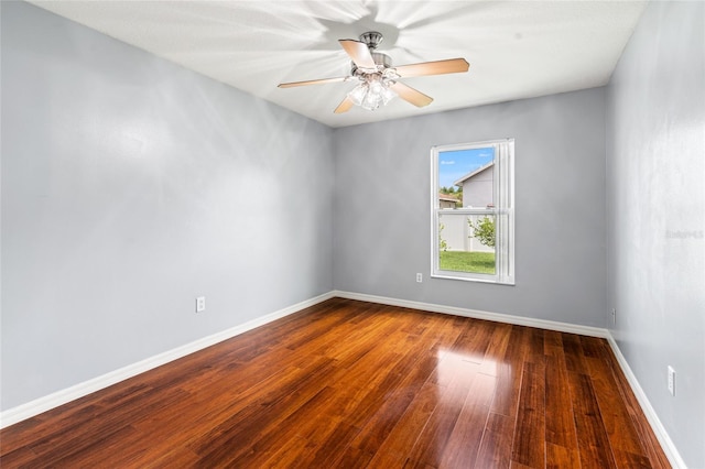 28390 Openfield Loop, Wesley Chapel, FL 33543 - unfurnished room with wood finished floors, baseboards, and ceiling fan