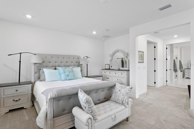 3559 Maple Bay Ln, Land O Lakes, FL 34638 - bedroom with light carpet and recessed lighting