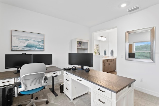 3559 Maple Bay Ln, Land O Lakes, FL 34638 - office area featuring light colored carpet and baseboards
