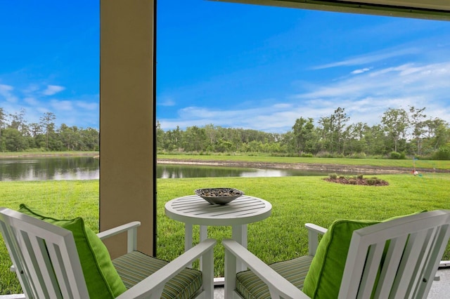 3559 Maple Bay Ln, Land O Lakes, FL 34638 - view of green lawn featuring a water view