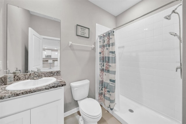 32136 Conchshell Sail St, Wesley Chapel, FL 33545 - bathroom with toilet, vanity, and tiled shower