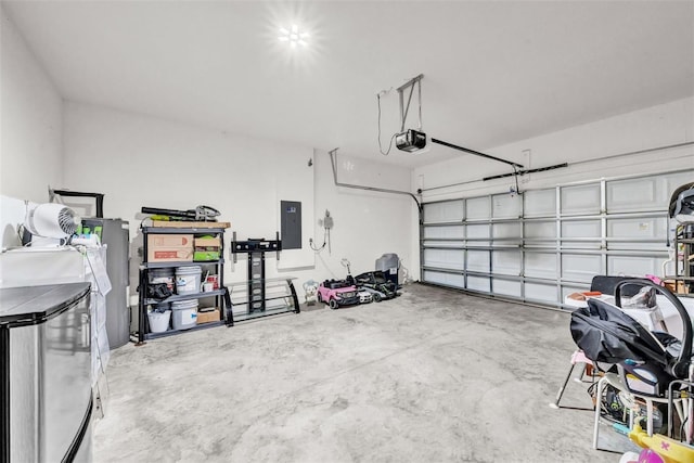 32136 Conchshell Sail St, Wesley Chapel, FL 33545 - garage with a garage door opener and electric panel