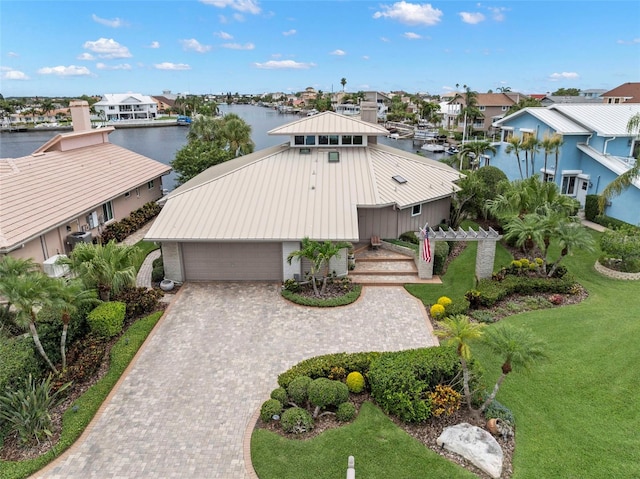 5782 Westshore Dr, New Port Richey, FL 34652 - aerial view of residential area with a large body of water