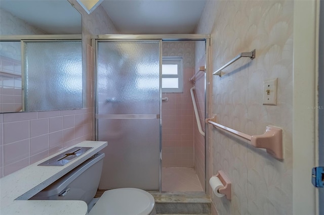 10005 41st St N, Pinellas Park, FL 33782 - bathroom featuring toilet and a stall shower