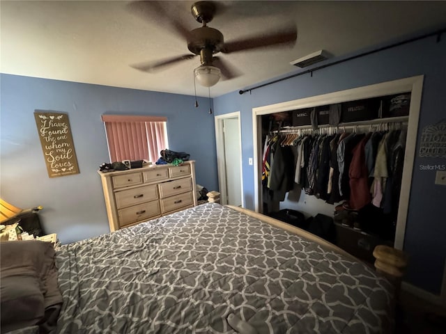 2160 NE 53rd St, Fort Lauderdale, FL 33308 - bedroom featuring a closet and a ceiling fan