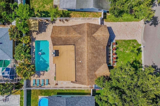 10339 111th St, Largo, FL 33778 - view from above of property with a pool area